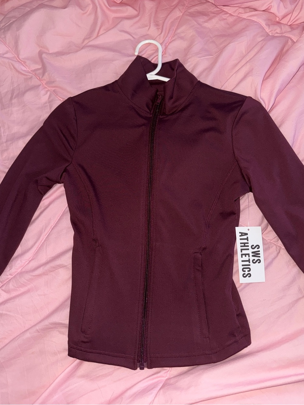 Athletics Maroon Zip-Up Jacket